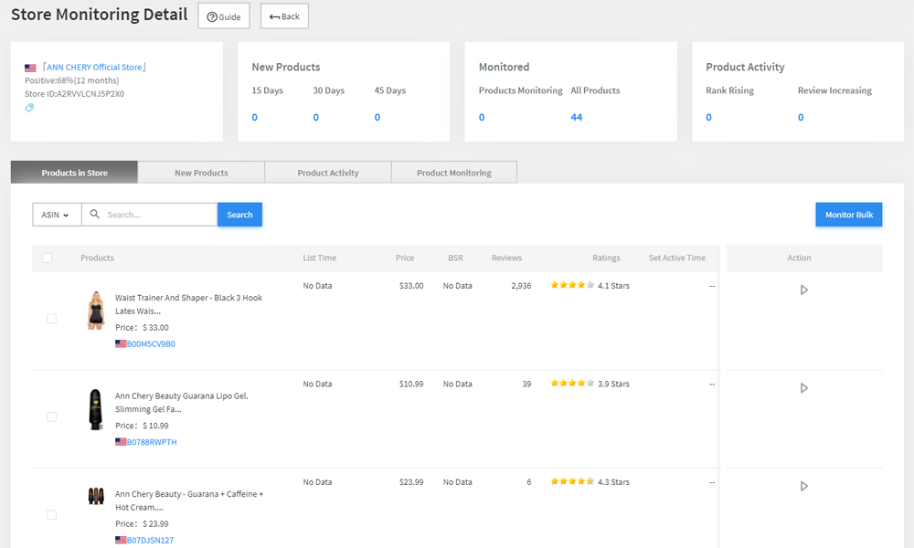 amazon store monitoring